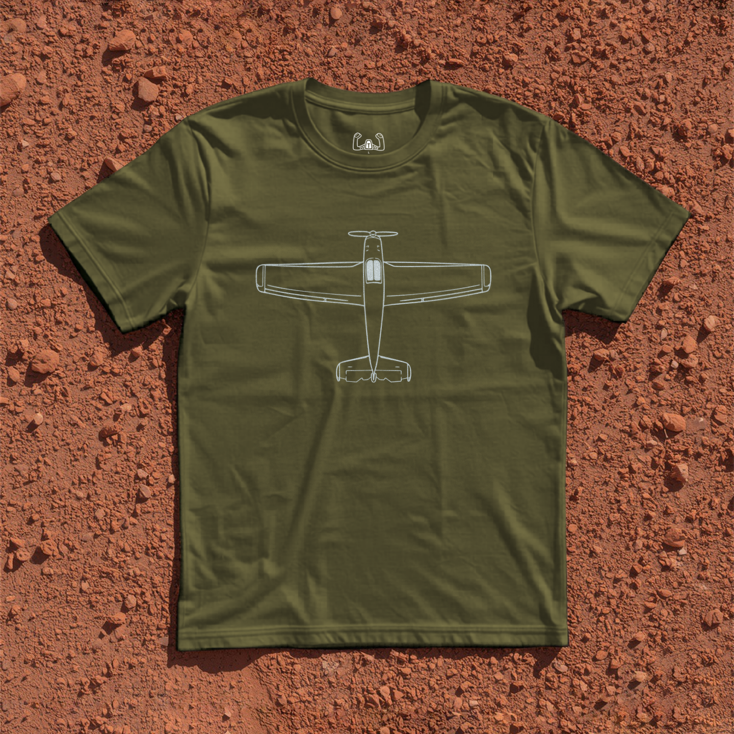 Single Engine Airplane Outline Tee