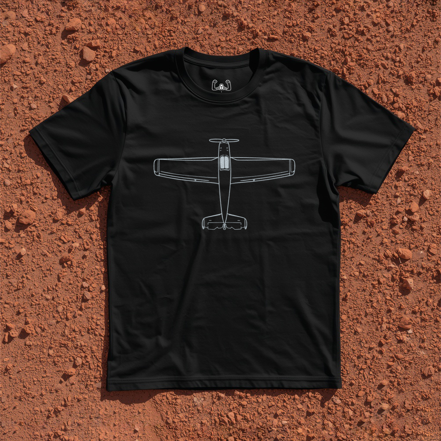 Single Engine Airplane Outline Tee