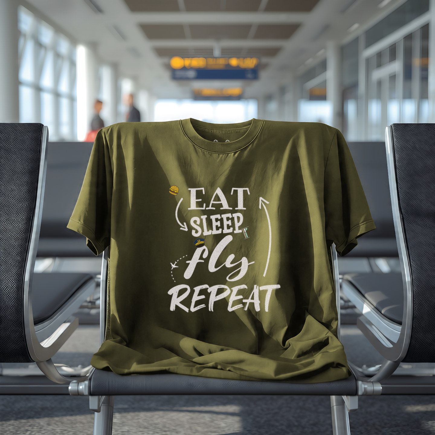Eat Sleep Fly Repeat Tee