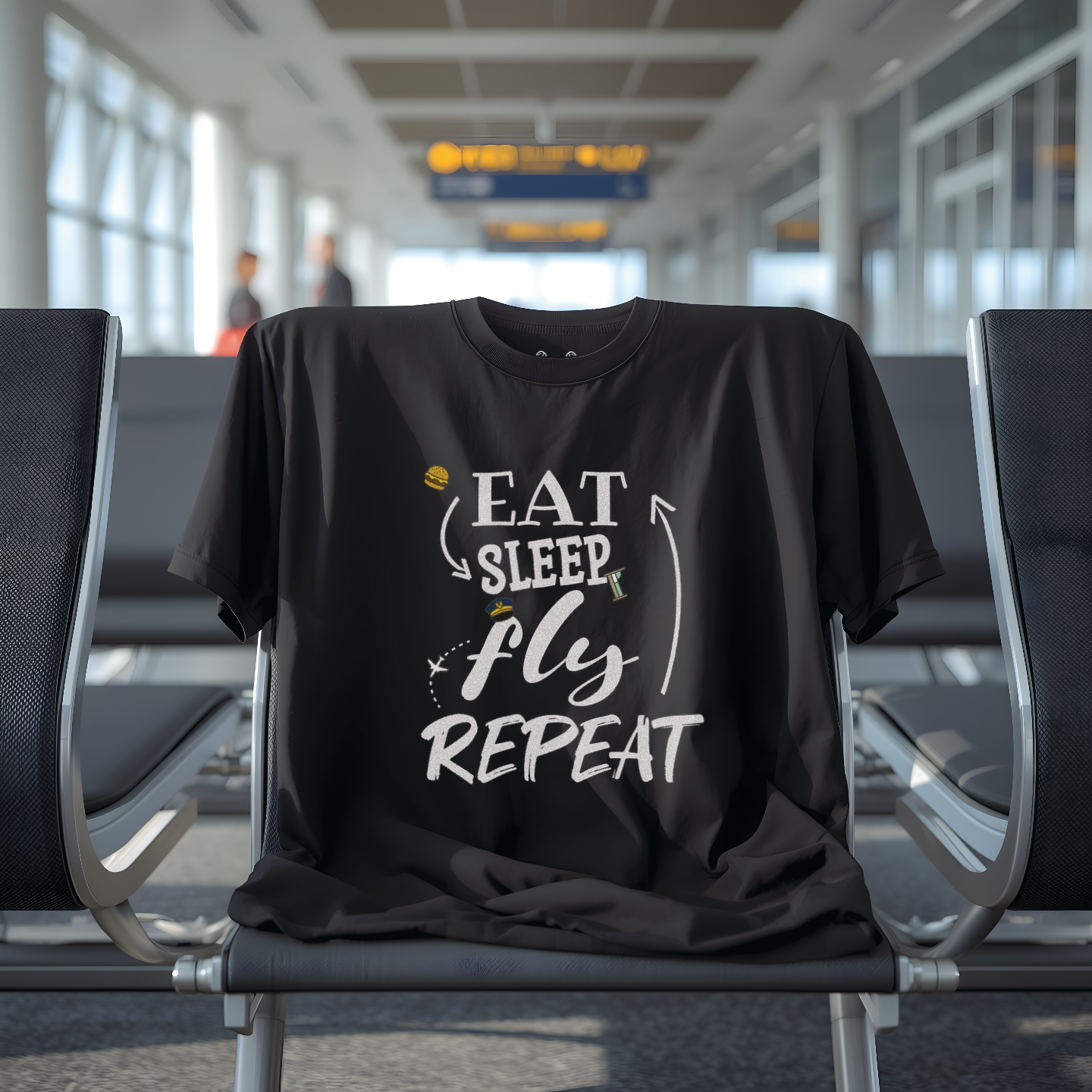 Eat Sleep Fly Repeat Tee
