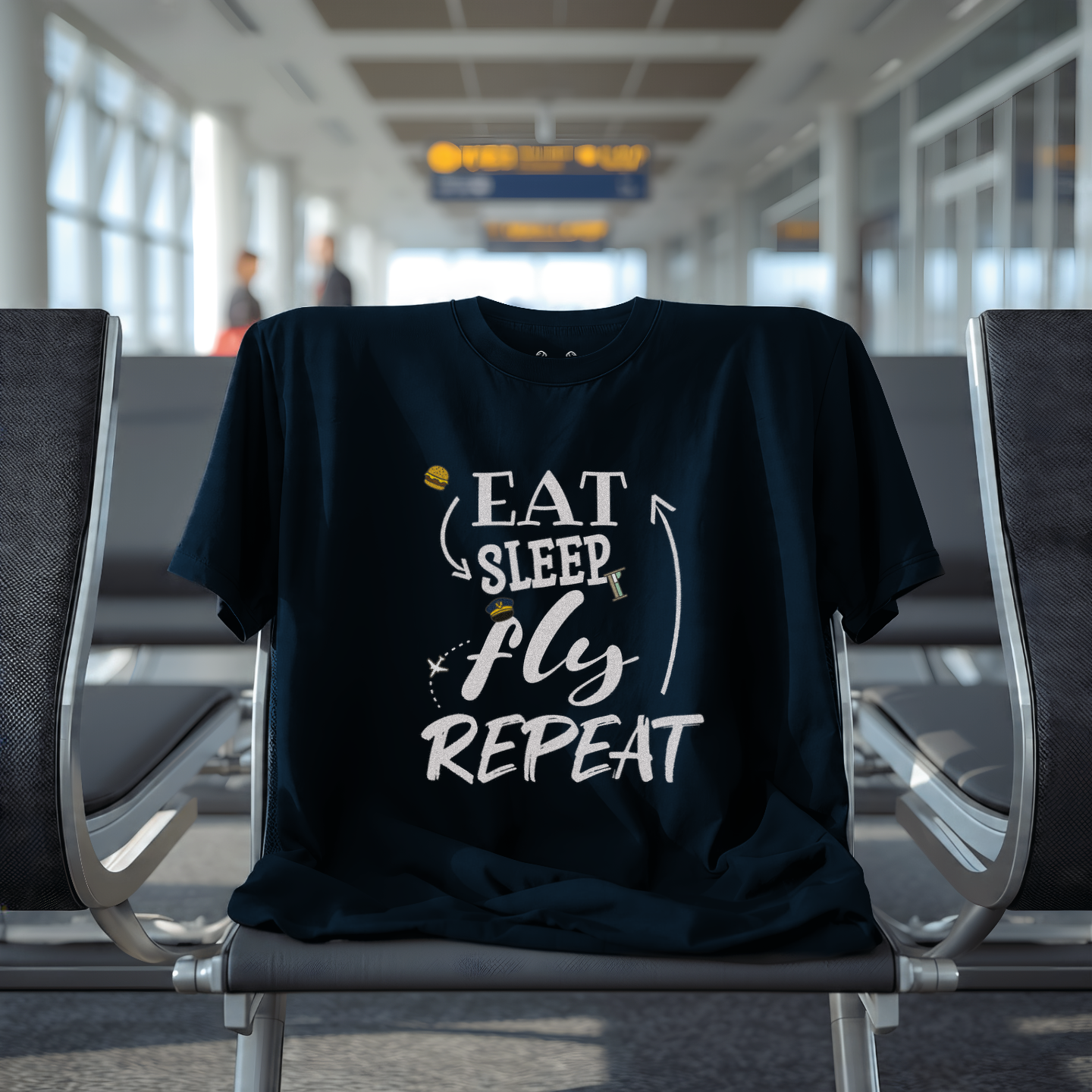 Eat Sleep Fly Repeat Tee