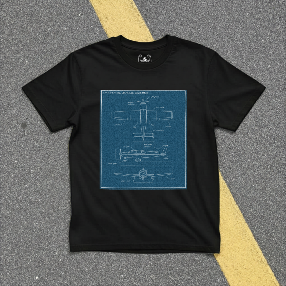 GA Airplane Schematic Tee