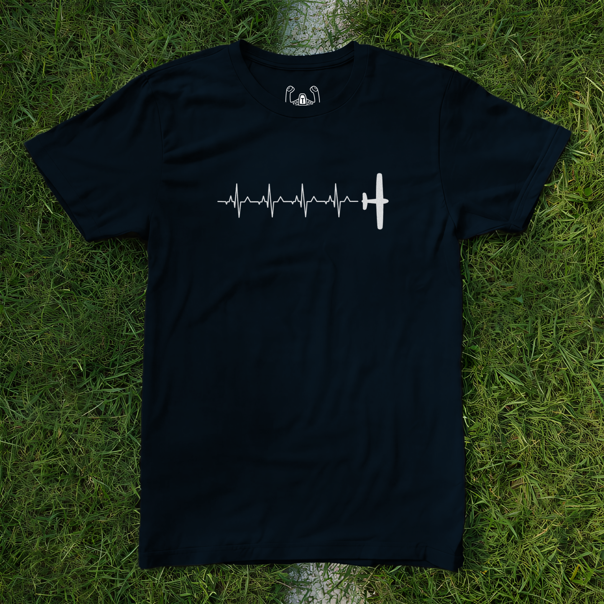 Glider Airplane Heartbeat Tee