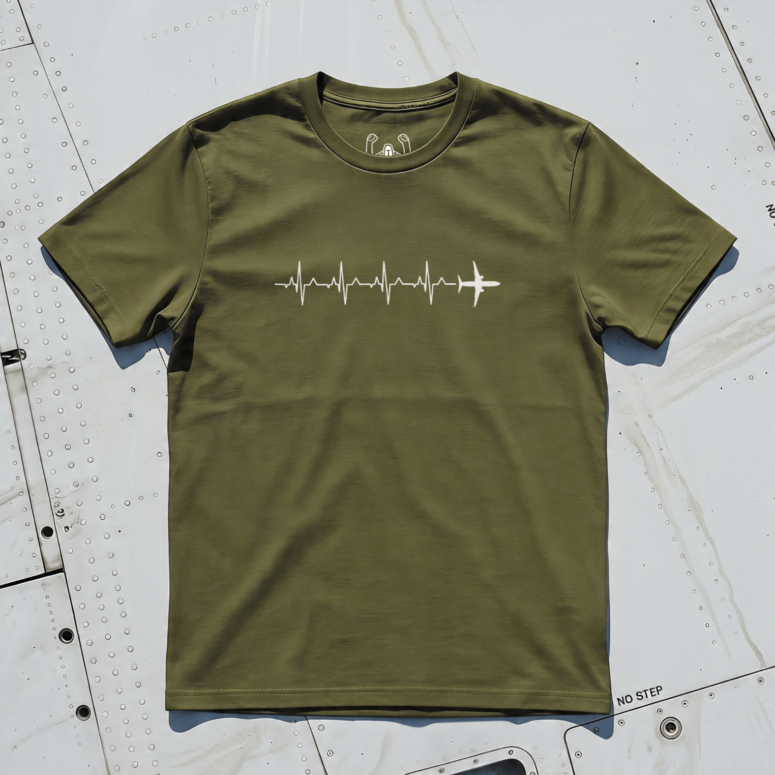 Jet Airplane Heartbeat Tee