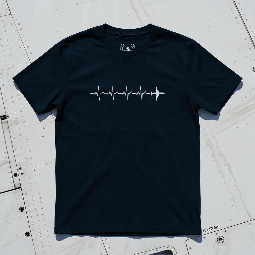 Jet Airplane Heartbeat Tee