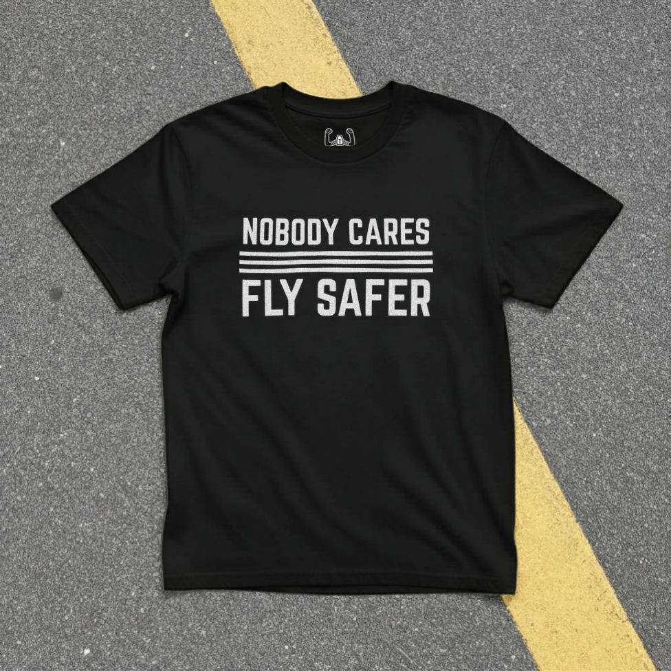 Nobody Cares Fly Safer Tee